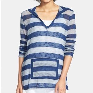 NWT Bobeau Stripe Hoodie Pullover--Extra Small